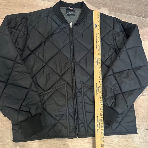 DICKIES MENS LARGE QUILTED BLACK JACKET COAT NWOT - Picture 3 of 9